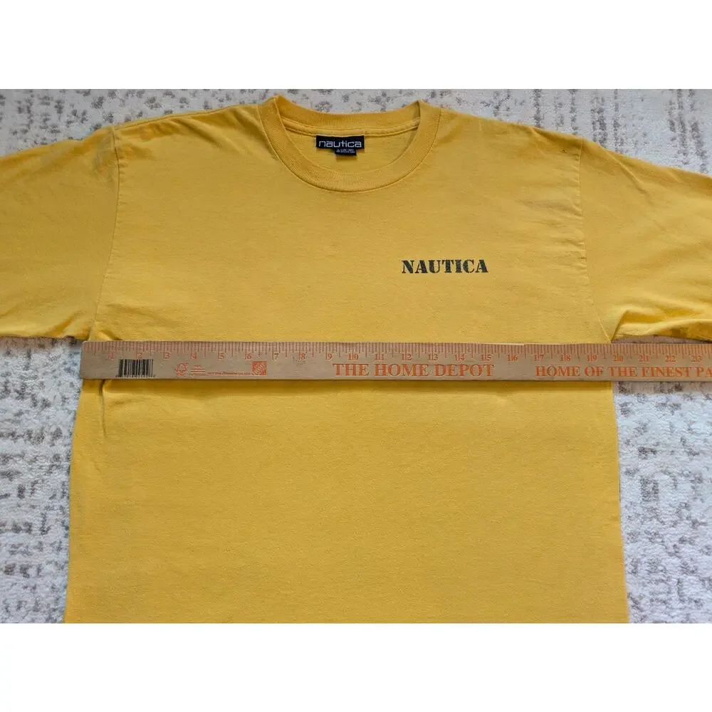 Vintage Y2K Nautica T-Shirt 100% Cotton Made In USA - Mens Large - Picture 8 of 16